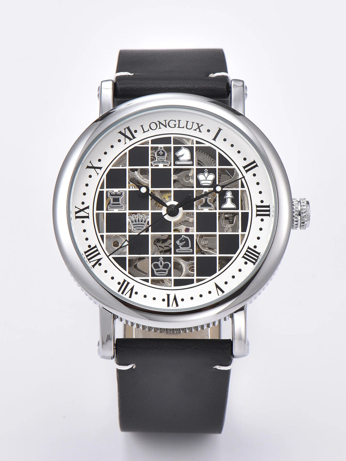 Check, Mate — Bold Chess Board Skeleton Automatic Watch [Colour / Dial Option]
