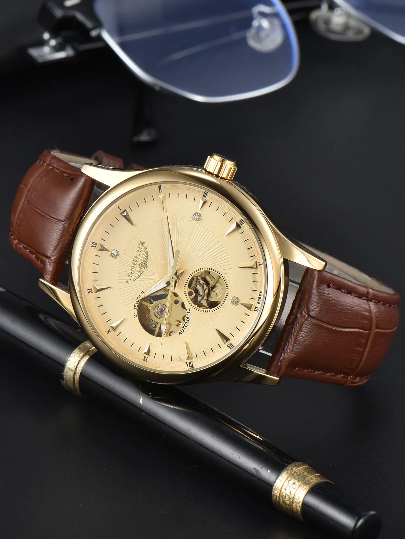 Classic Dress Watch — Automatic, Open Heart Dial, Exhibition Case Back, Roman Numerals [Colour Options]