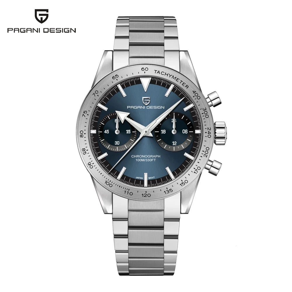 Retro Racing Charm — PAGANI DESIGN PD-1766 Speed Chronograph, Sapphire Crystal, 100M Water Resistant