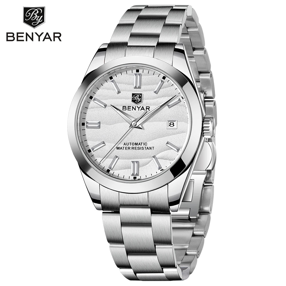 BENYAR Sand Dial BY-5208 — Automatic Watch, Day-Date Arc Window Display [Colour Options]