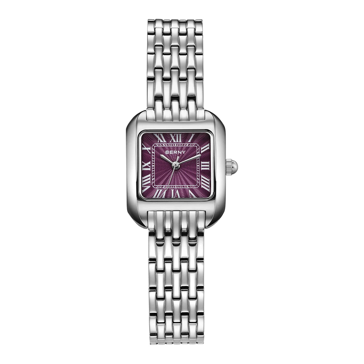 Captivating BERNY 2706VLS — Women's Square Watch, Roman Numeral Dial, Elegant Style