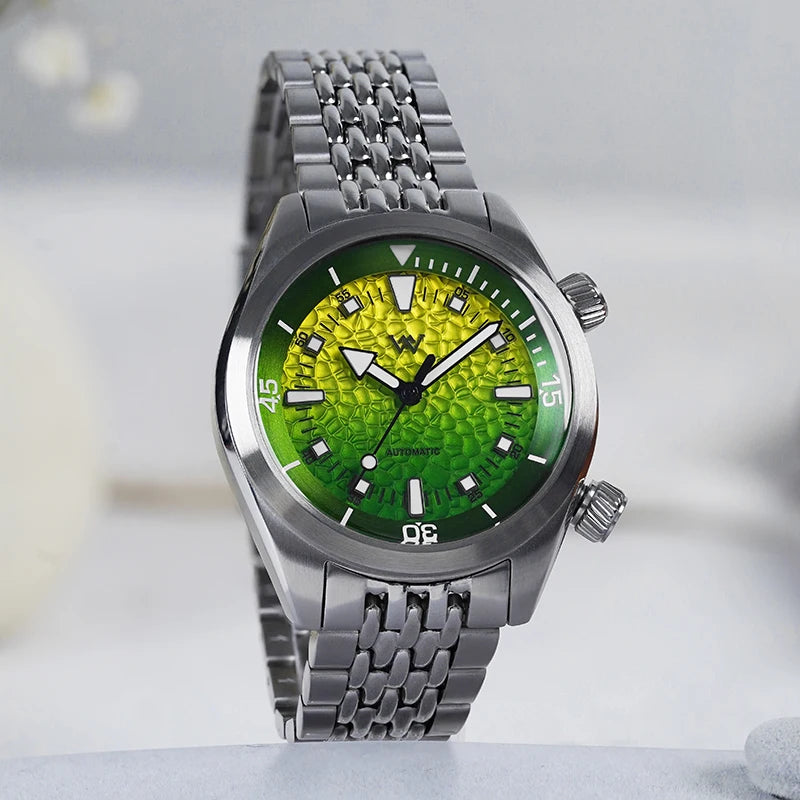 Absolutely Stunning Welly Merck WM239 — Show-Stopping Honeycomb Gradient Dial, Genuine Miyota Automatic, 200M Water Resistant [Colour Options]