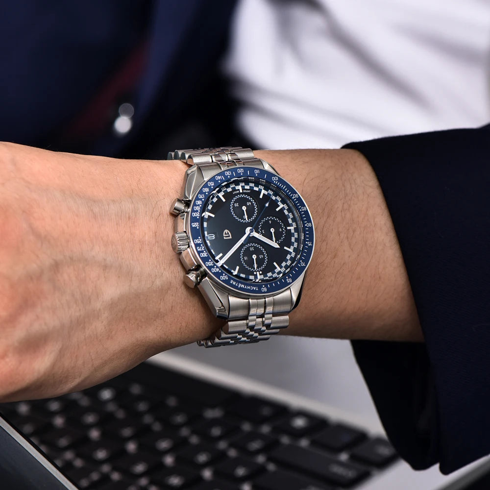 Rally-Ready Style — PAGANI DESIGN PD-1816 Chronograph, Rally Bezel, Sapphire, 100M [Strap & Colour Options]