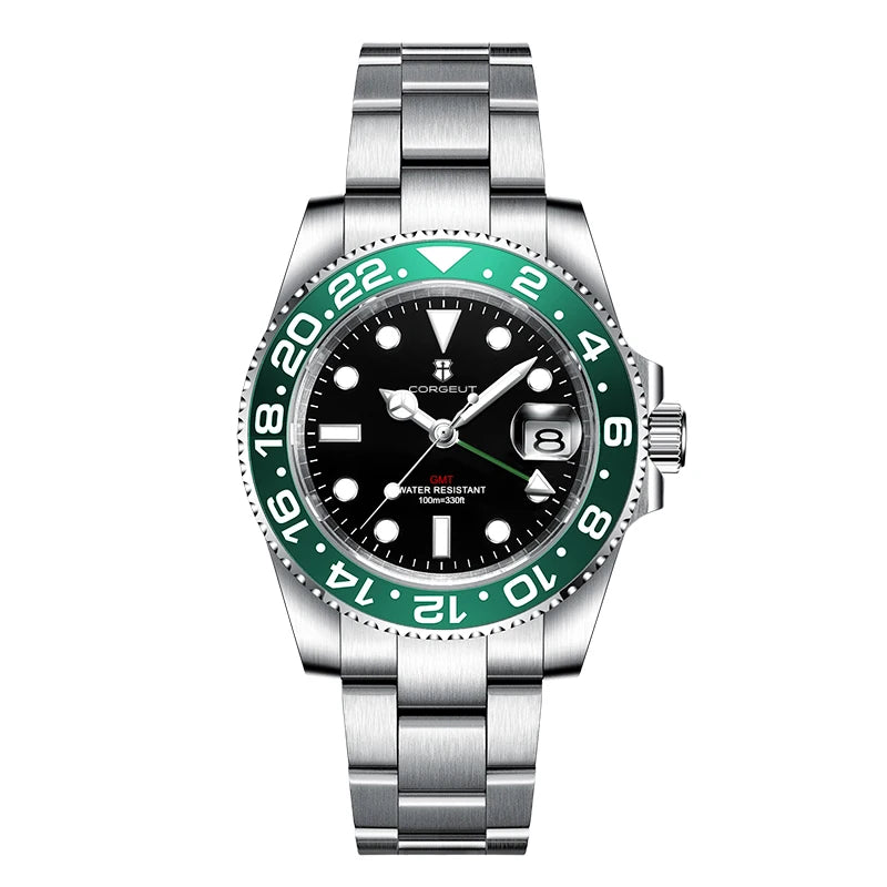Corgeut GMT Quartz Diver Watch — Iconic Dive Watch Looks, Ceramic Bezel, Unbeatable Value [Multiple Strap & Colour Options]