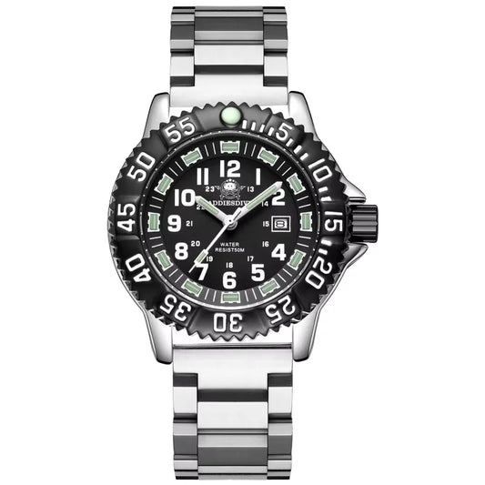 Tough as They Come — ADDIESDIVE MY-050S Military Sport Watch, Tube Luminous Markers, 50M Water Resistant