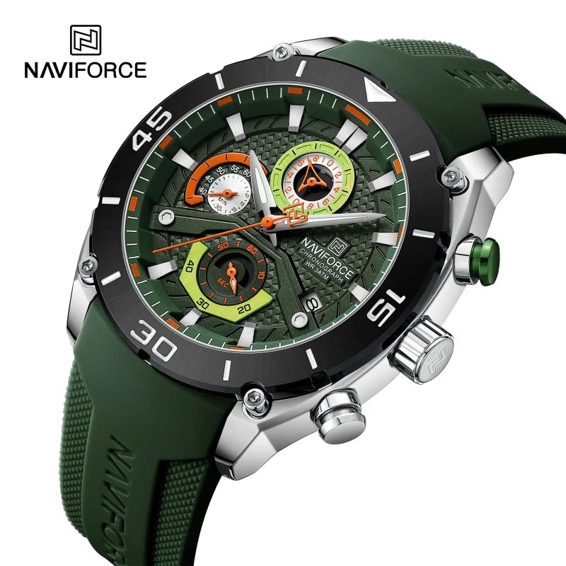 Mens NAVIFORCE Chronograph Watch — Bold Military Looks combined with everday style, Built to Perform