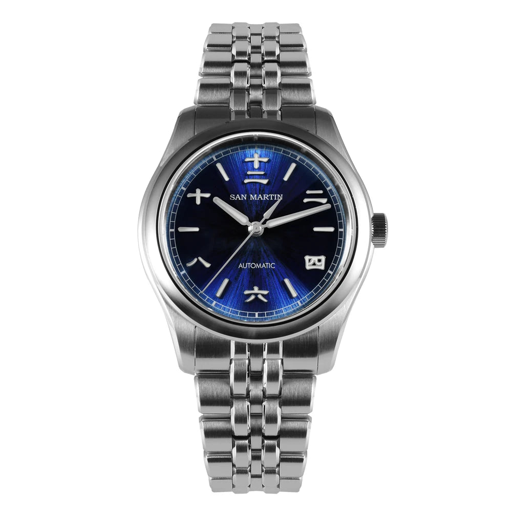 San Martin SN0144 — Head-Turning JianZhan Sunburst Dial, Genuine Miyota 90S5 Automatic, Sapphire AR Crystal