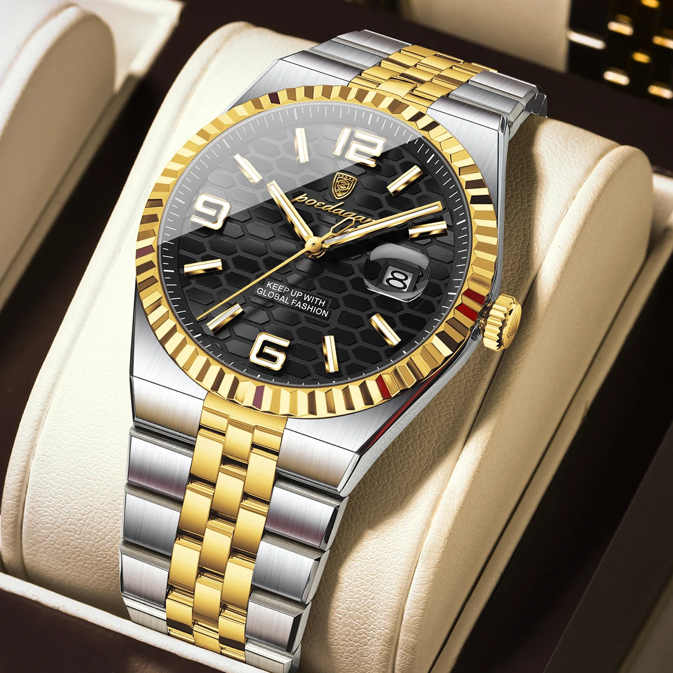 Stunning POEDAGAR Women's Watch — Crystal-Accented, Stainless Steel, Looks Far More Expensive Than Its Price [Multiple Dial & Colour Options]