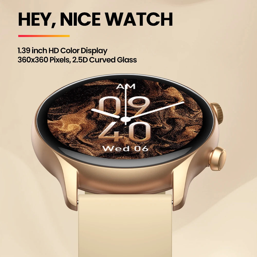 New Zeblaze Btalk 3 Plus Voice Calling Smart Watch 1.39'' Large HD Color Display Fitness Tracking Smartwatch [Colour Options]
