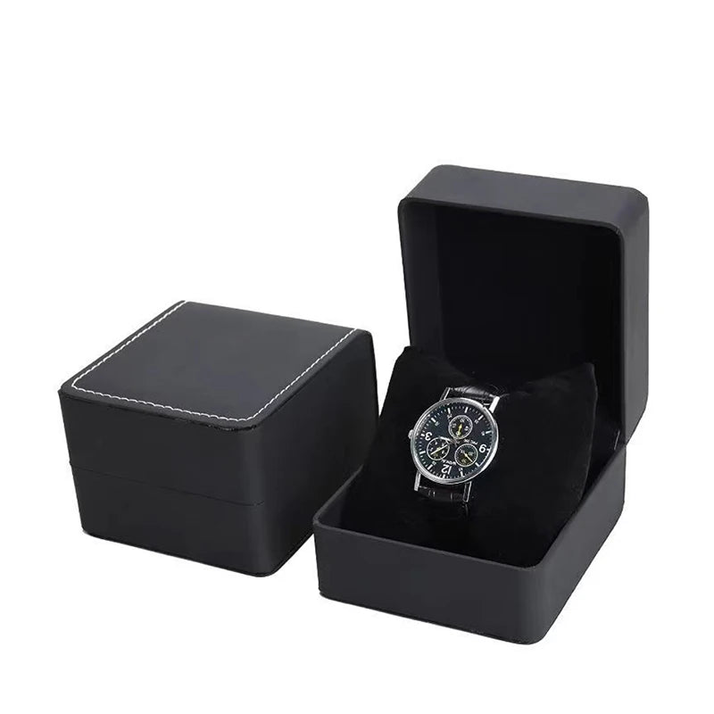 Single Watch Gift Box — PU Leather Display Case with Pillow Cushion Perfect for Gifting! [Colour Options]