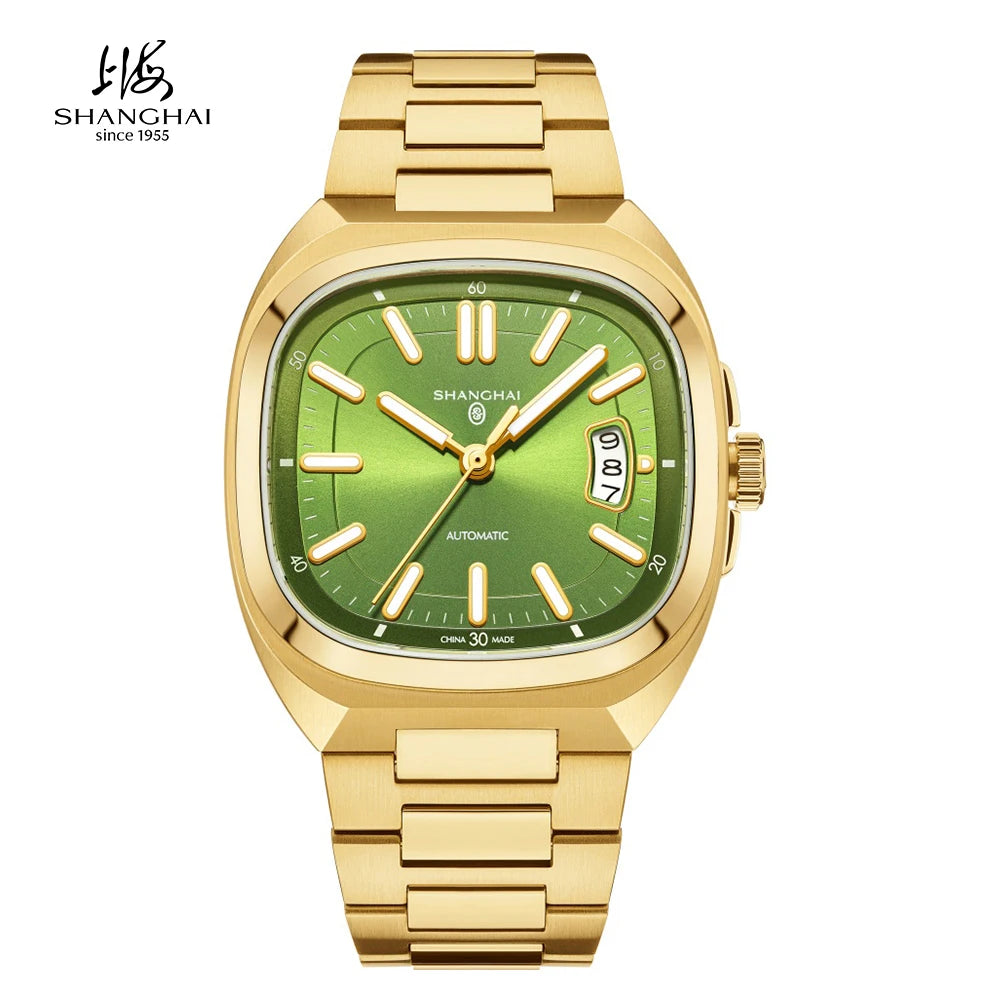 Shanghai SH018 — Vintage Square Case, One of the Best-Looking Automatics on the Market, Sapphire Crystal [Multiple Colour Options]