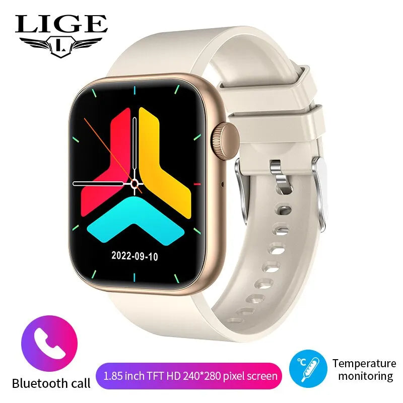 LIGE Smart Watch — Wireless Charging, Bluetooth Calling & Fitness Tracker [Multiple Colour & Strap Options]