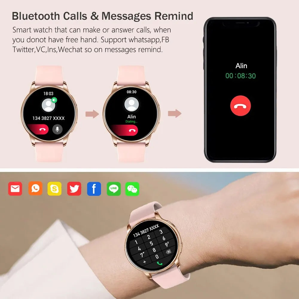 MEVADEN Y22 — Stylish Women's Smart Watch, Bluetooth Calling & Fitness Tracker
