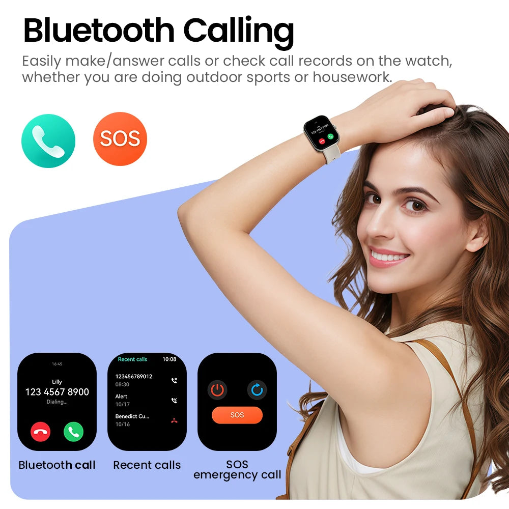 Stay Connected in Style — Voice Calling Smart Watch, IP68 Waterproof, 7-Day Battery [Colour Options]