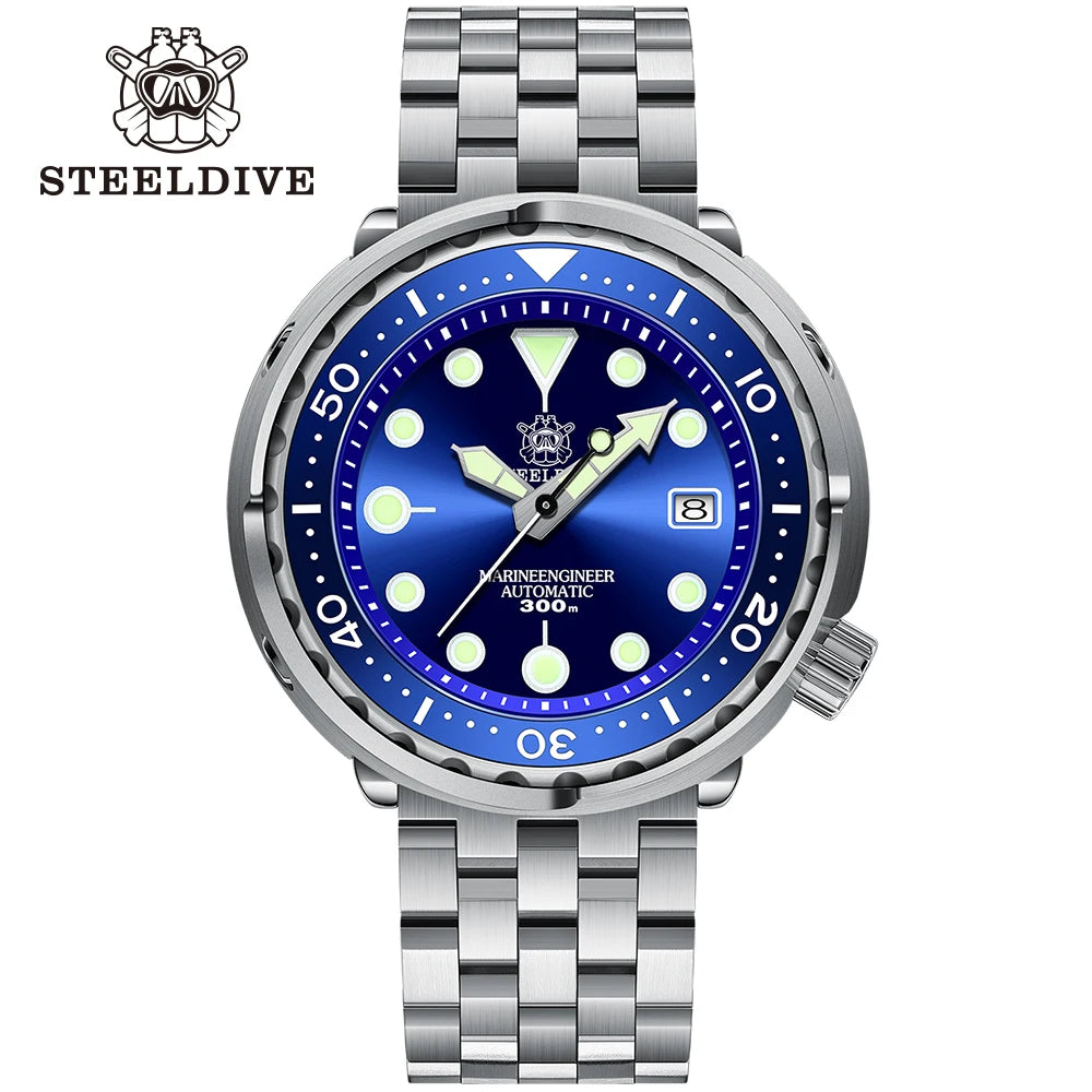 Steeldive SD1975 — Automatic "Tuna" Homage Diver, Genuine 300M Water Resistance, Ceramic Bezel [Multiple Colour & Strap Choices]