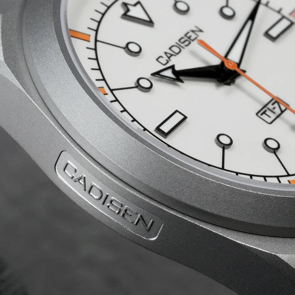 CADISEN TI-7 Autodyne Canvas Strap  — Genuine Titanium Automatic Watch, Sapphire Crystal, Miyota 8215