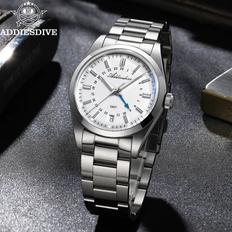 Real GMT, Real Depth, Smaller Fit — ADDIESDIVE AD2065 36mm GMT Quartz  Diver [Colour Options]
