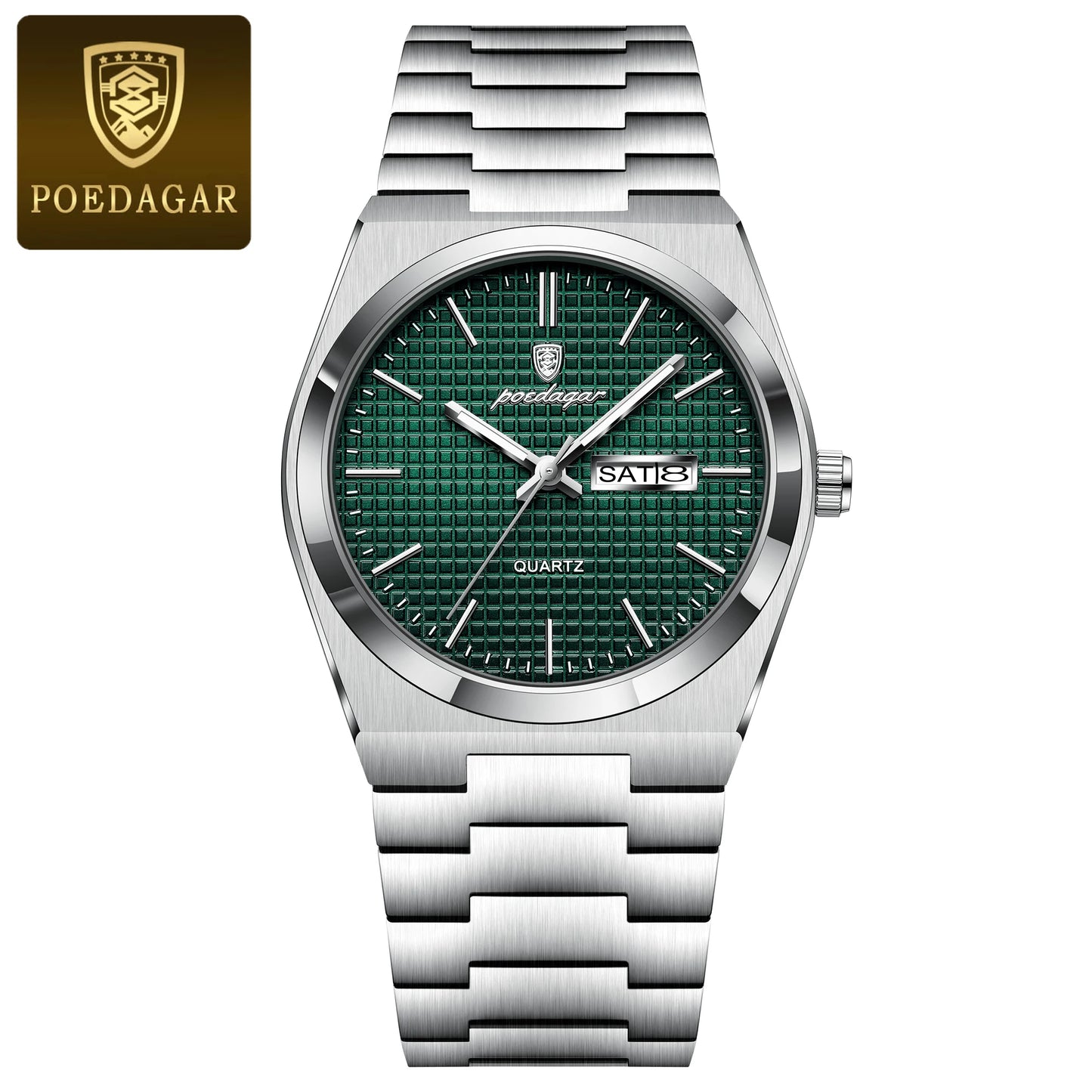 POEDAGAR Integrated Bracelet Watch — Cushion Case, Sport-Elegant Style [Multiple Colour & Dial Options]