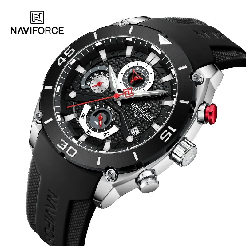 Mens NAVIFORCE Chronograph Watch — Bold Military Looks combined with everday style, Built to Perform