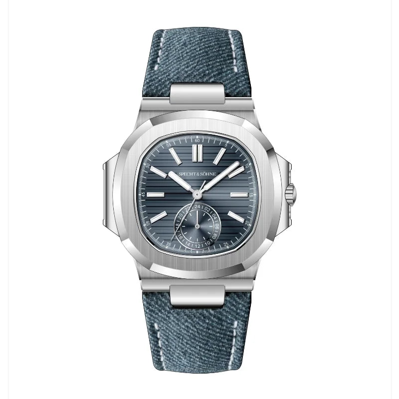 Specht & Söhne SP-0021 — Show-Stopping Ribbed Dial Chronograph Watch, Sapphire Crystal, 50M Waterproof
