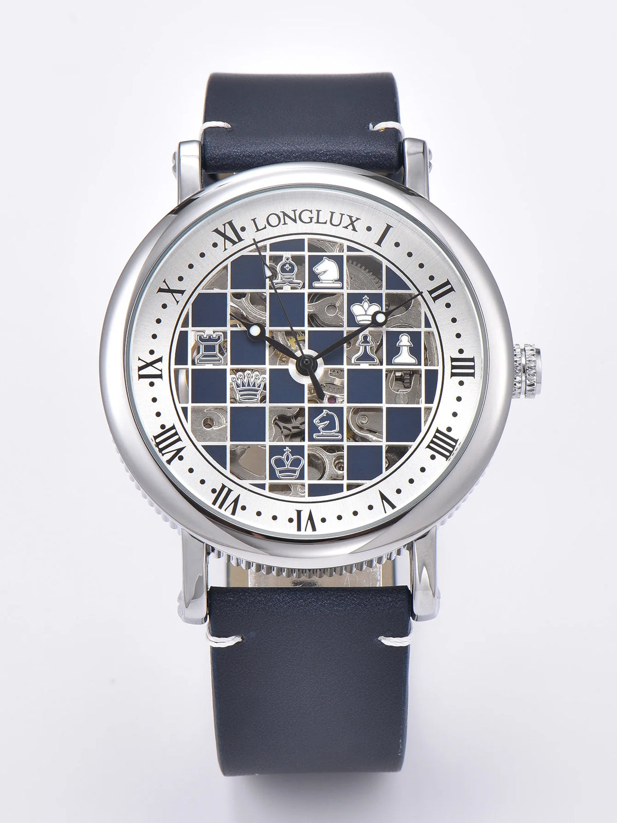 Check, Mate — Bold Chess Board Skeleton Automatic Watch [Colour / Dial Option]
