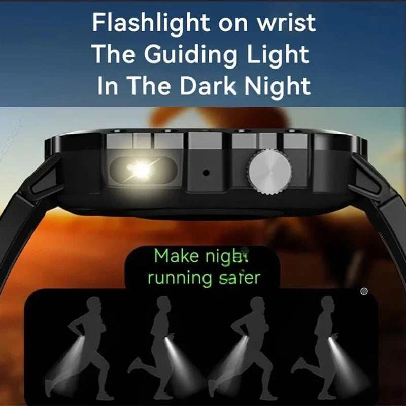 G.L Wear Smartwatch — Heart Rate, O2 & Sleep Monitor, Bluetooth Calling, LED Torch / Flashlight [Colour Options]