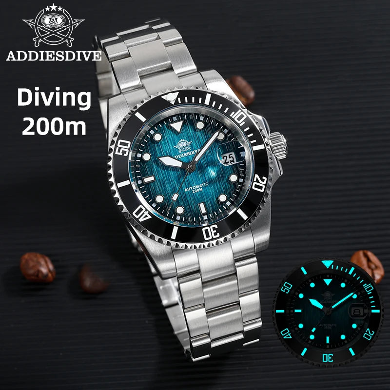 Addiesdive AD2536 — Popular Miyota Automatic Diver Watch, 200m Water Resistance [Colour Options]