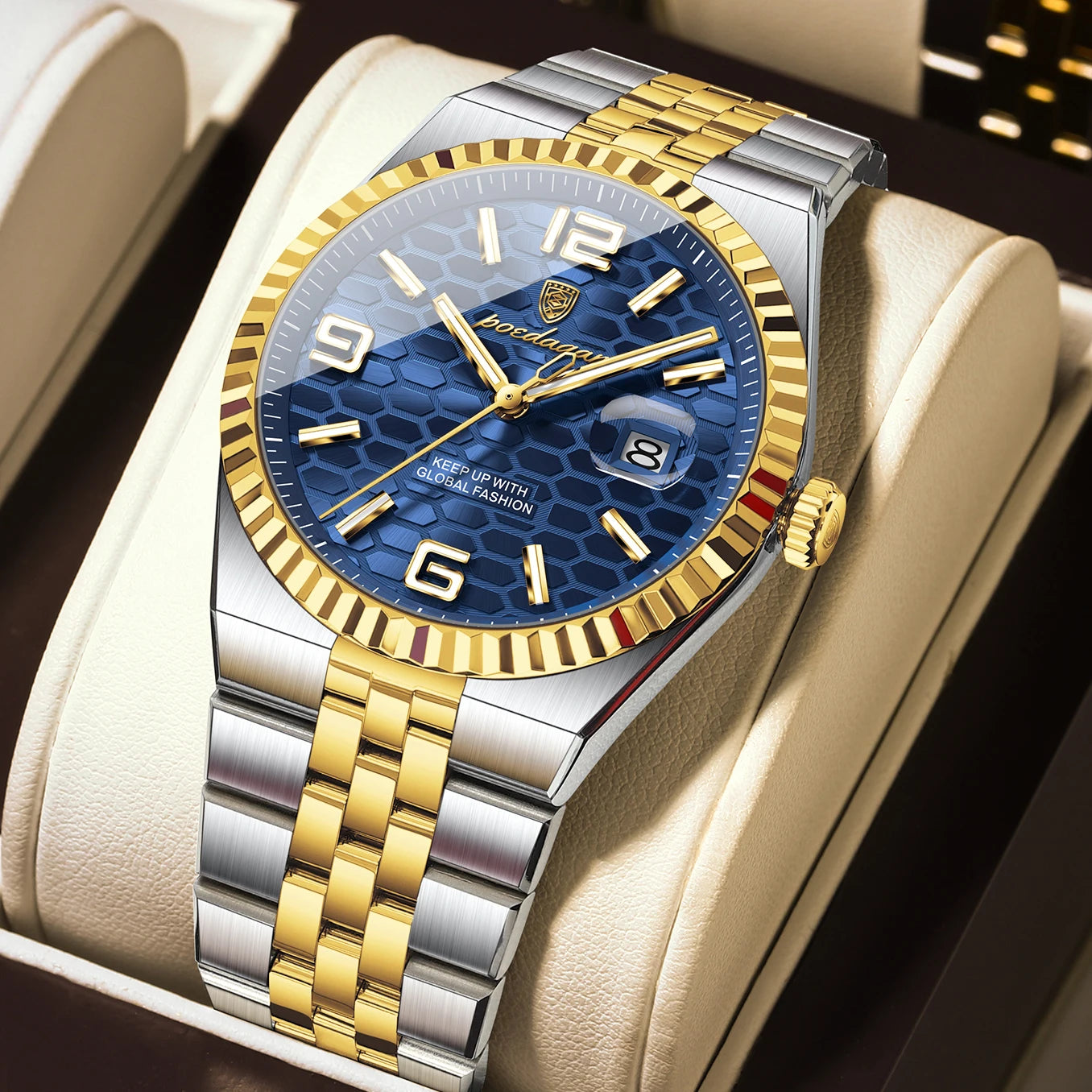Stunning POEDAGAR Women's Watch — Crystal-Accented, Stainless Steel, Looks Far More Expensive Than Its Price [Multiple Dial & Colour Options]