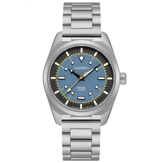 CADISEN TI-7 Autodyne — Genuine Titanium Automatic Watch, Titanium Bracelet Version, Sapphire Crystal, Miyota 8215