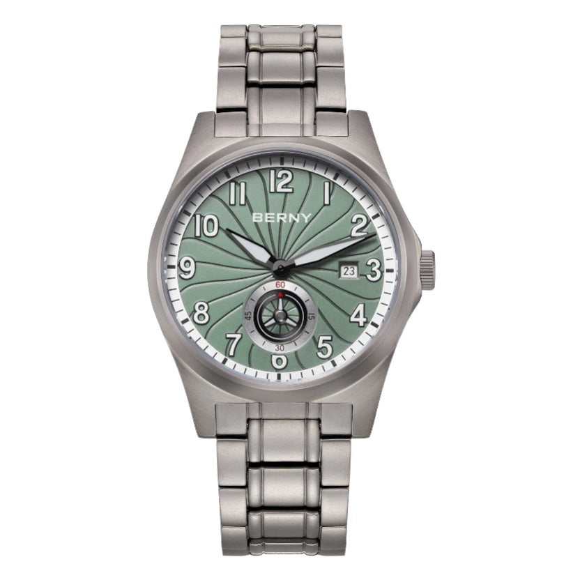 BERNY Titanium Beauty all-titanium automatic watch, 95g, sapphire crystal
