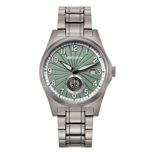 BERNY Titanium Beauty — All-Titanium Automatic Watch, 95g Ultra-Lightweight, Seagull ST1731 Movement, Sapphire Crystal, 100m Water Resistance, Complete Calendar