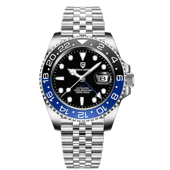 Pagani Design PD-1662 automatic GMT watch, ceramic bezel, sapphire crystal, 100m water resistant
