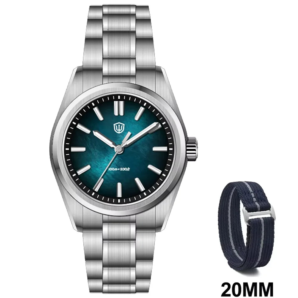 WD0003B Original Design Aventurine Dial Men Watch VH31 Sweep Seconds Quartz Movement 36Mm Watches Luminous Waterproof