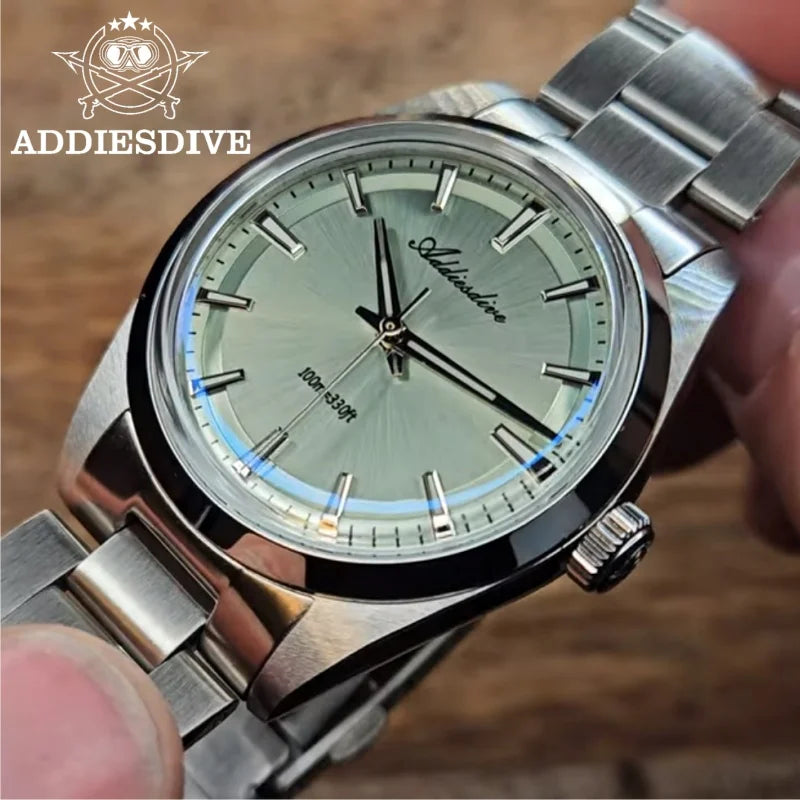 AD2066 Men'S Luxury Watch VH31 10Bar Waterproof BGW9 Super Luminous 316L Stainless Steel Reloj Hombre Quartz Watches