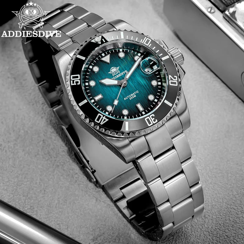 Luxury Fashion Diver Automatic Mechanical Watch Sunburst Dial 200M Waterproof Men'S Watches Relogio Masculino AD2536