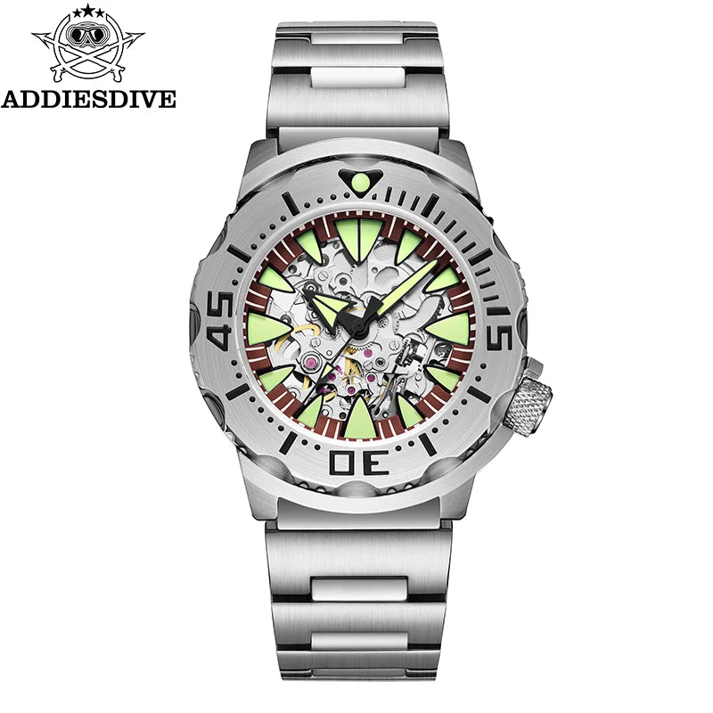 Luxury Men'S Skeleton Automatic Watch Sapphire Glass BGW9 Luminous Diver'S Watch 200M Men Analog Mechanical Watches