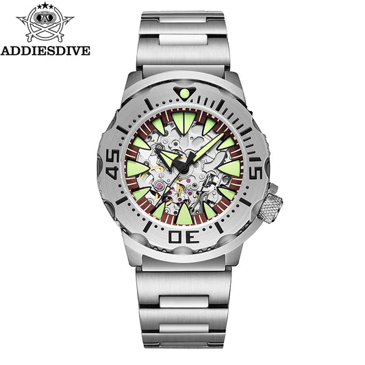 Luxury Men'S Skeleton Automatic Watch Sapphire Glass BGW9 Luminous Diver'S Watch 200M Men Analog Mechanical Watches
