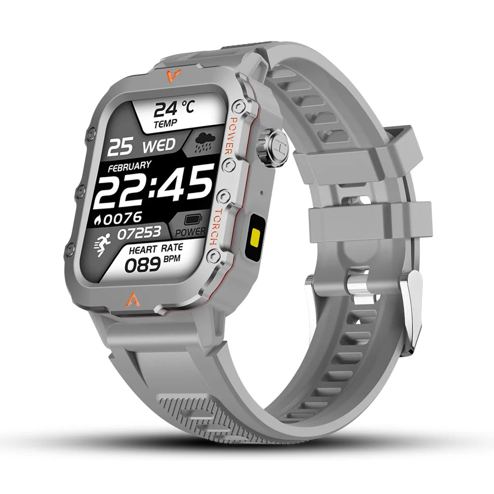 Men Sports Smart Watch 1.71 Screen Blood Oxygen Bluetooth Talking Watch Multi Sport LED Flashlight Outdoor Smart Watch