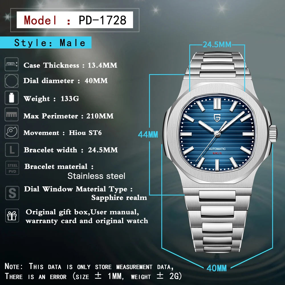 2025 New Men'S Watches Luxury Automatic Watch for Men Mechanical 40MM Wristwatch Stainless Steel AR Sapphire Glass