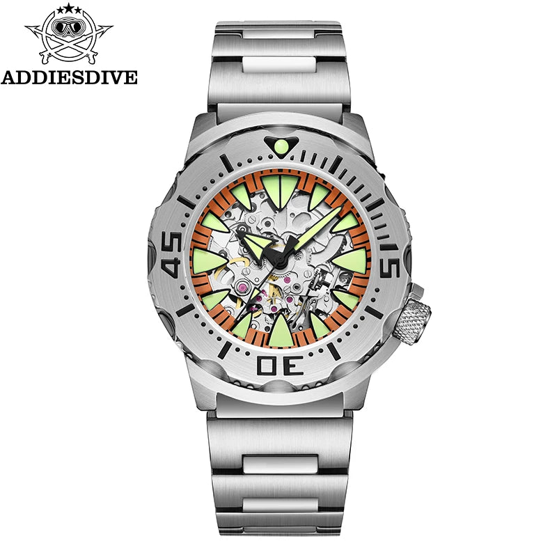 Luxury Men'S Skeleton Automatic Watch Sapphire Glass BGW9 Luminous Diver'S Watch 200M Men Analog Mechanical Watches