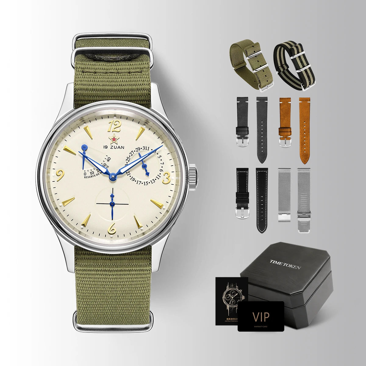 New 1963 40Mm Mens Pilot Automatic Mechanical Watch Seagull ST17 Sapphire Crystal Waterproof Retro Style
