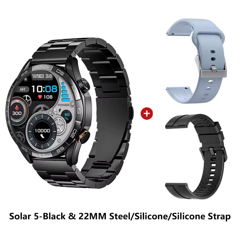Solar 5 Voice Calling Smartwatch 1.58'' AMOLED Display 60Hz Smart Watch 24H Health Monitoring Sports Smartwatch for Men