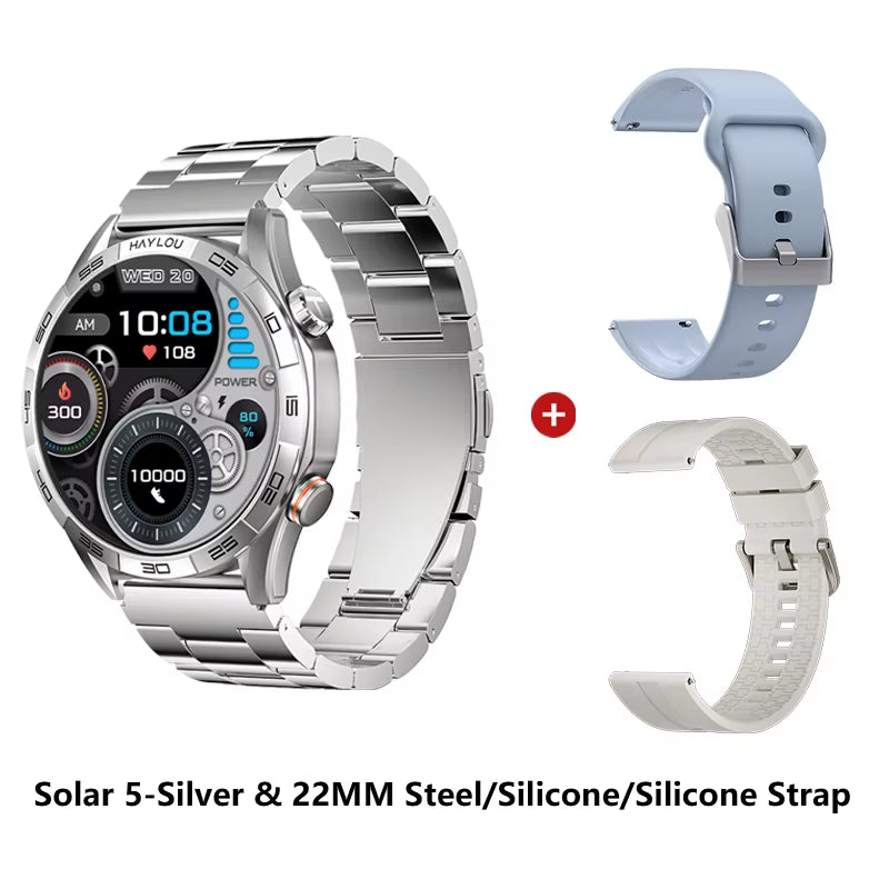 Solar 5 Voice Calling Smartwatch 1.58'' AMOLED Display 60Hz Smart Watch 24H Health Monitoring Sports Smartwatch for Men