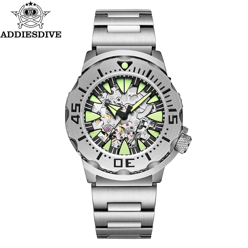 Luxury Men'S Skeleton Automatic Watch Sapphire Glass BGW9 Luminous Diver'S Watch 200M Men Analog Mechanical Watches