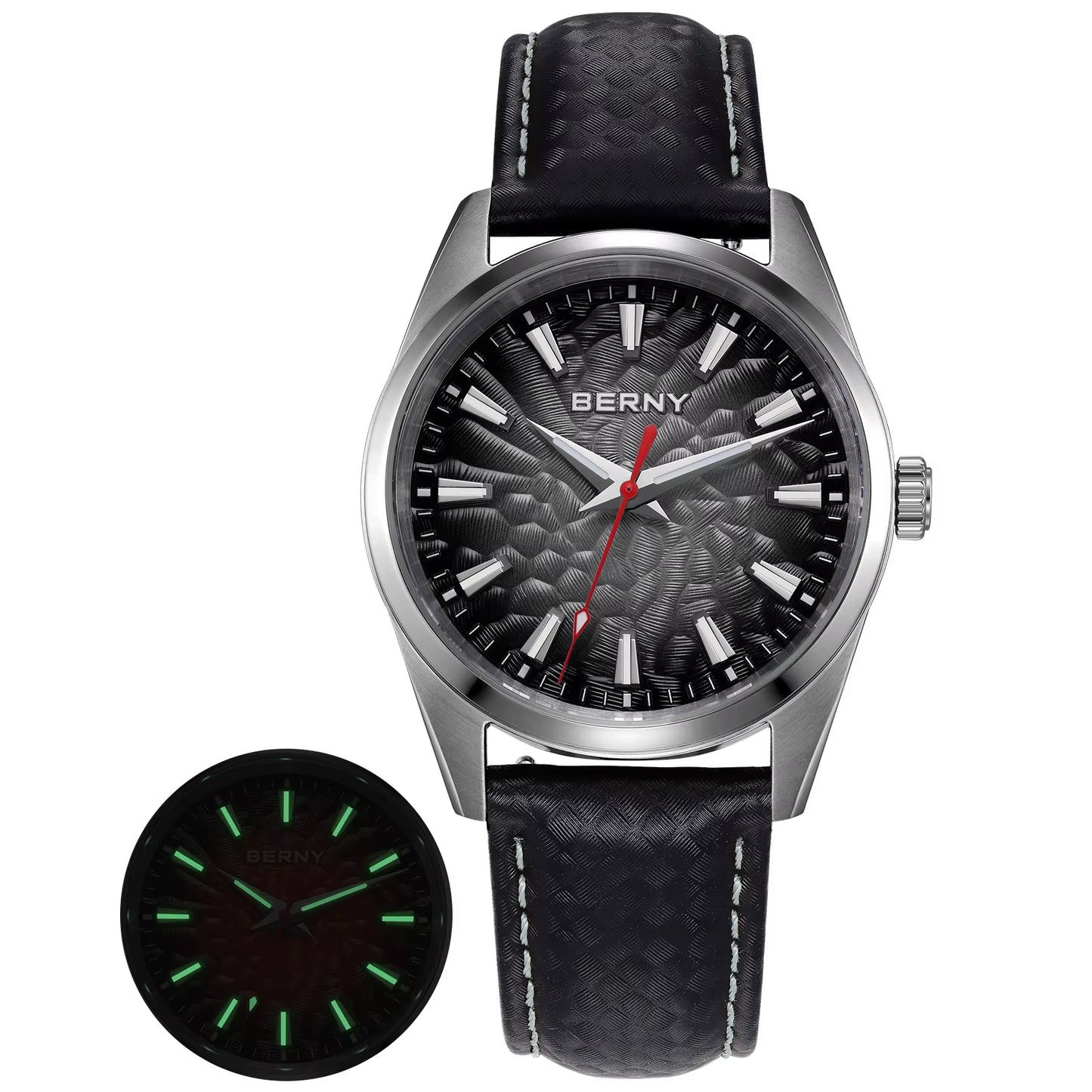 Men'S Watch 10ATM Sapphire Luminous Fashion Quart Watches Full Stainless Steel Classic Dress Business Wristwatch