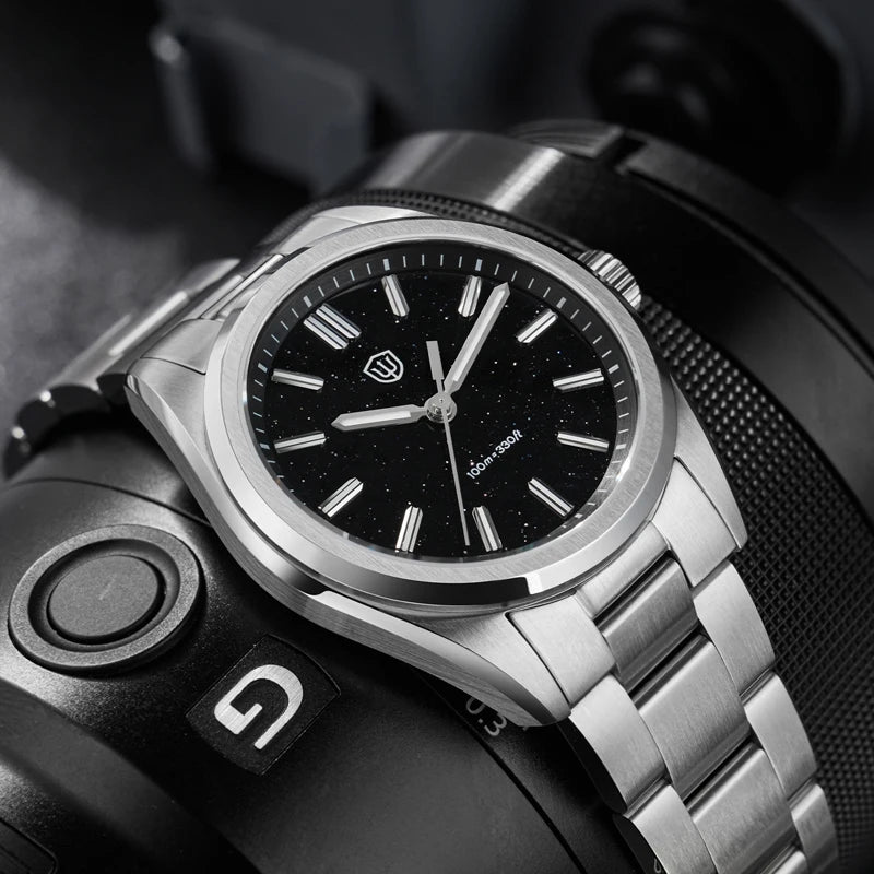 WD0003B Original Design Aventurine Dial Men Watch VH31 Sweep Seconds Quartz Movement 36Mm Watches Luminous Waterproof