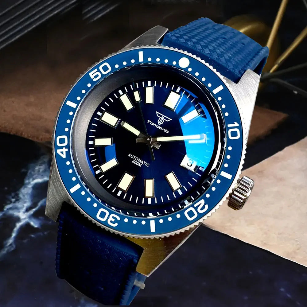 41Mm 62MAS Black Gray Dial NH35A Automatic 300M Diving Men'S Watch Ceramic Bezel Green Lume Bow Sapphire Glass