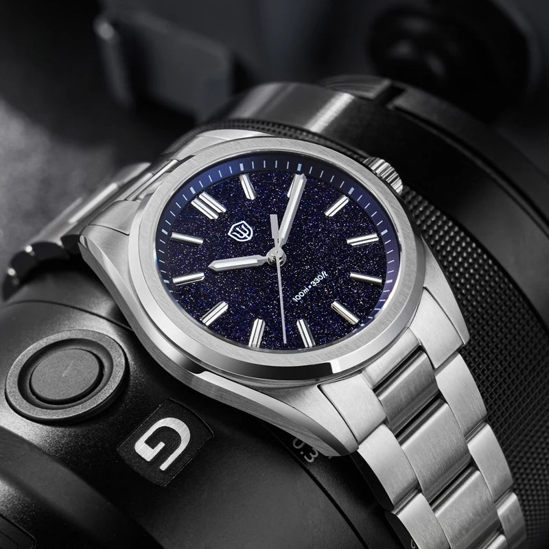 WD0003B Original Design Aventurine Dial Men Watch VH31 Sweep Seconds Quartz Movement 36Mm Watches Luminous Waterproof