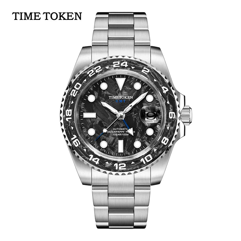 2025 Luxury Divers Watch | 40Mm Carbon Fiber Automatic Mens Watch – 100M Water Resistant