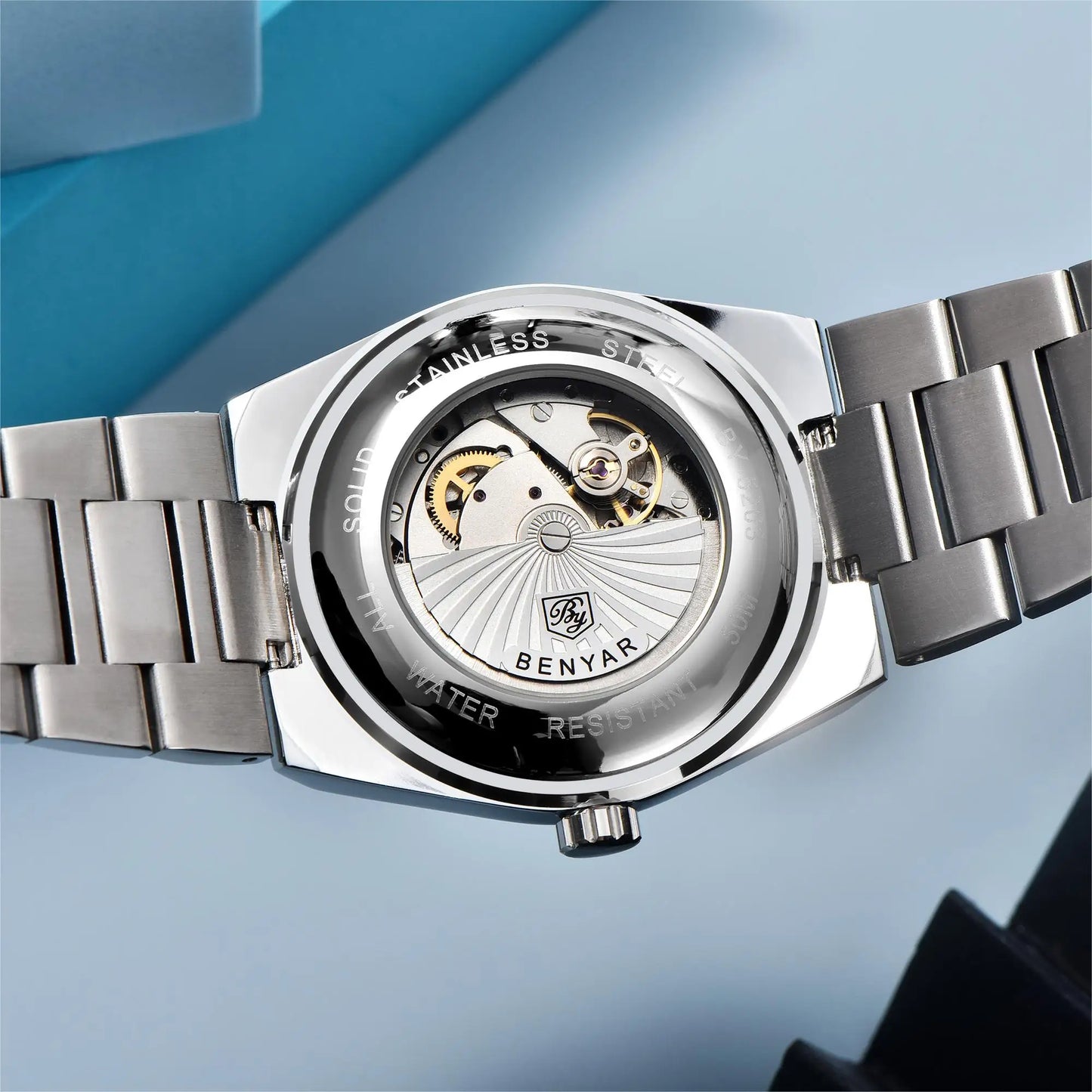 Watch Mechanical Wristwatch Stainless Steel Brand Watches Fashionable with Calendar Watch for Men BY5203
